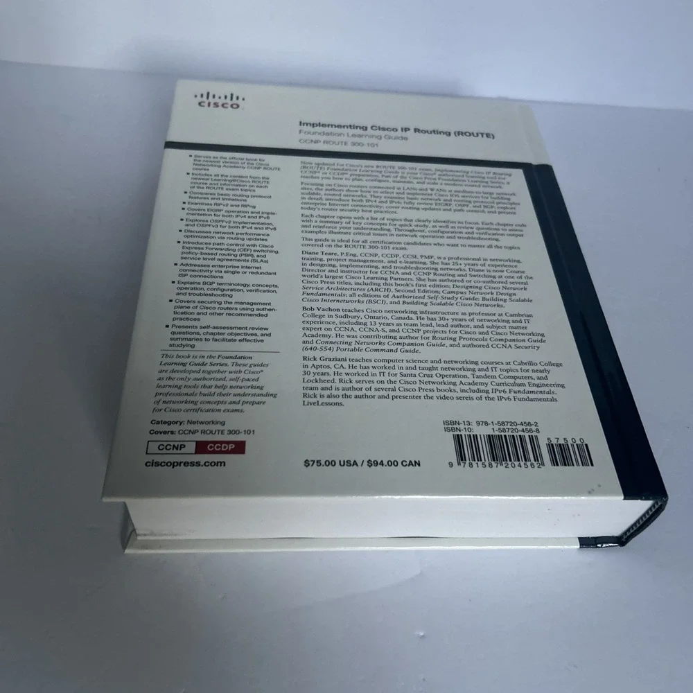 Implementing Cisco IP Routing (ROUTE) Foundation Learning Guide Hardcover Good